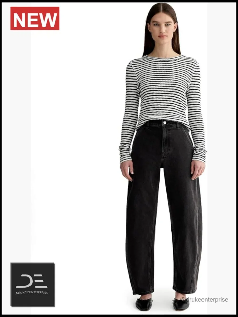 Ultra-flattering High-Rise Twist Curve Wide Leg Jeans